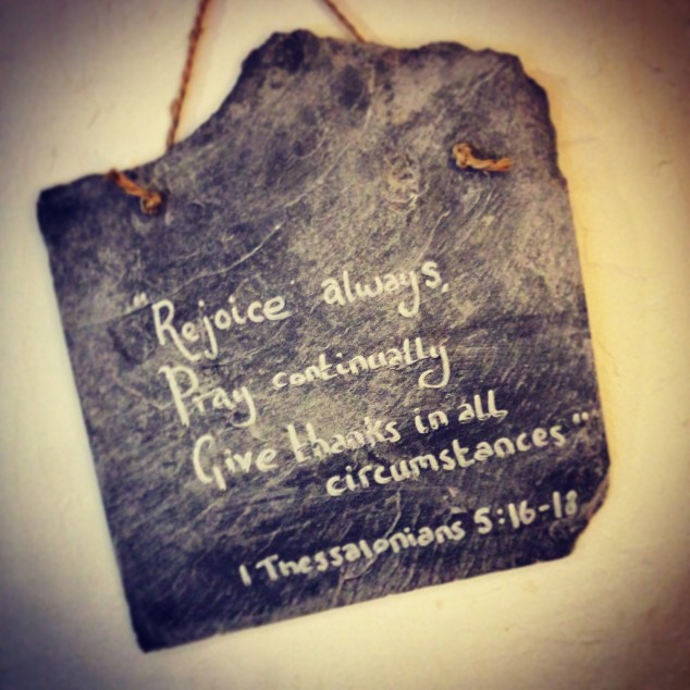 Chalkboard Give Thanks Bible Verse