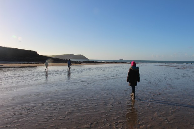 Walking at Polzeath